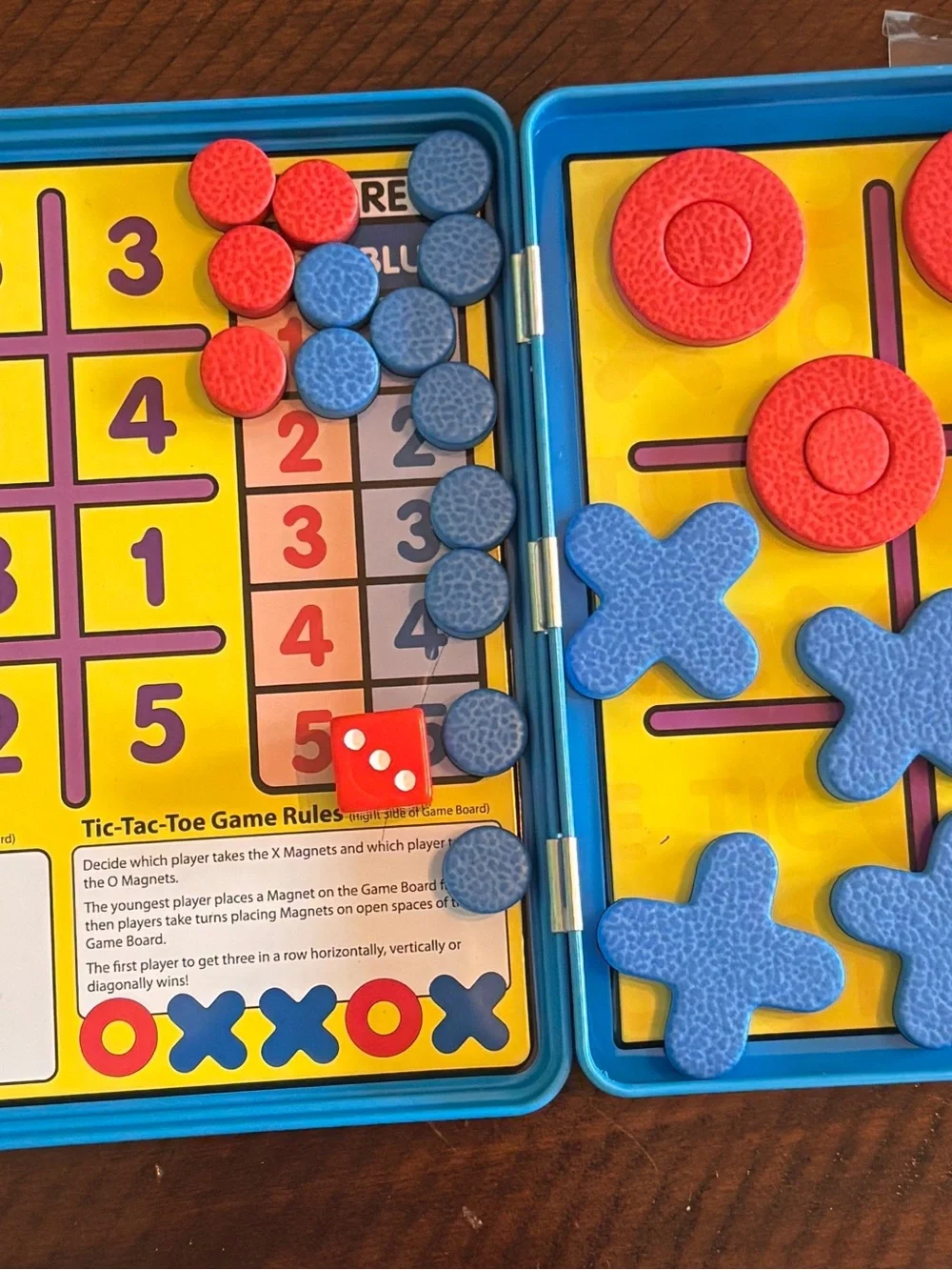 Take 'N Play Magnetic Tic-Tac-Toe Game - Blue & Red